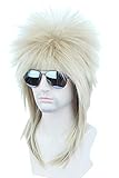 Topcosplay Perücke Herren Damen 70er 80er Vokuhila Perücke Proll Perücke für Fasching, Karneval, Hallow