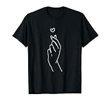 Korean Finger Heart Shirt Kpop Love K-pop Merchandise Kdrama T-S