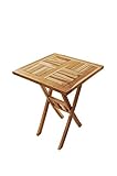 SAM Teak-Holz Klapptisch 60x60 cm Square, massiv, klappbar, Balkon, Terrasse oder G