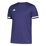 adidas Team 19 Short Sleeve Jersey - Men's Multi-Sport XXXL Collegiate Purple/W