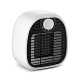 YxnGu Tragbare elektrische Heizung Desktop Heizung Warmluftventilator Home Office Lufterhitzer Badezimmer Kühler Wärmer Lüfterheizung (Color : White)