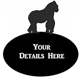Steel Images Ovales Schild mit Gorilla-M