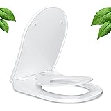 Toilettendeckel mit Kindersitz WC Sitz Familie U-förmige Klobrille mit Absenkautomatik Toilettensitz einfache Montag