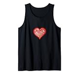 Herz-Artwork abstraktes Herzgemälde Valentinstag Tank Top