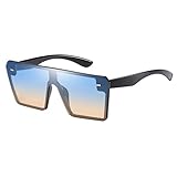 Hffan Mode Mann Frauen Übergröße Quadrat Sonnenbrille Brillen Shades Vintage Retro Sty