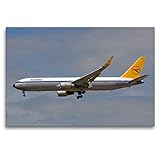 CALVENDO Premium Textil-Leinwand 120 x 80 cm Quer-Format Condor - Boeing 767, Leinwanddruck von T