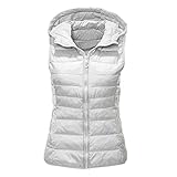Steppweste Damen blau, Damen Kurze Steppweste Baumwolle Daunenweste Winter Lose Weste Mantel, Frühling Ärmellose Baumwolle Wattierte Weste Jacke Für Damen Winddichte Warme W
