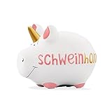 KCG Kleinschwein Keramik Sparschwein SCHWEINHORN / ca. 12.5 cm x 9