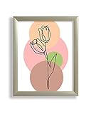 Vogel Design Bilderrahmen Arne 24 x 30 cm Champagner Optik MDF mit klarem 1 mm Kunstglas - Farbe und Größe frei wählb