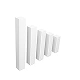 Universal Fussleisten Eckklotz Eckblock Ecke Eckturm MDF WEISS [SPARPAKET] (Eckturm ECONOMY (ohne Fase), 85 mm / 40 Stück)