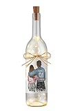 Flaschenlicht Personalisiert mit Pärchen Motiv - Couple - Jahrestag - Valentinstag - Hochzeit - Paar - Für Freund / Freundin - LED Beleuchtung Dek