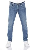 MUSTANG Herren Jeans Oregon Tapered Fit Stretch Denim Hose 99% Baumwolle Blau Grau Schwarz W30 - W40, Größe:W 38 L 32, Farbauswahl:Light Blue Denim (1009374-583)