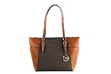 Michael Kors Charlotte Signature Large Top Zip Tote - Brow