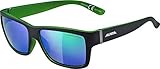 ALPINA Unisex - Erwachsene, KACEY Sonnenbrille, black matt-green, O