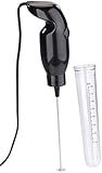 Rosenstein & Söhne Miniquirl: Elektrischer Quirl-Mini-Handmixer mit Mixbecher-Aufsatz, 15 Watt (Frappe Handmixer)