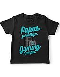 miKalino Baby/Kinder T-Shirt mit Spruch für Jungen Mädchen Unisex Kurzarm Papas zukünftiger Gaming Kumpel | handbedruckt in Deutschland, Farbe:schwarz, Grösse:68-74