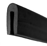 EUTRAS Fassungsprofil FP3001 Kantenschutz Dichtungsgummi – Spaltmaß 1,5 mm – schwarz – 5