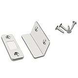 Dünner locherfreier L-förmiger Antikollisions-Türstopper Unsichtbarer starker magnetischer Saugschrank-Schiebetür-Möbelgerät (Silver)