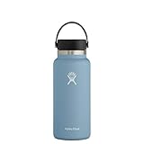 HYDRO FLASK - Trinkflasche 946ml (32oz) - Isolierte Wasserflasche aus Edelstahl - Sportflasche mit auslaufsicherem Flex Cap-Deckel & Gurt - Thermoflasche Spülmaschinenfest - Weite Öffnung - R