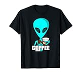 Alien mit Kaffee T-S