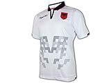 Macron Albanien Away Shirt M18 FSHF Albania Auswärts Trikot weiß EM WM Fanartikel, Größe:XXL