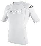 Oneill Wetsuits Herren Basic Skins Short Sleeve Rash Guard - White, Small, 3341-025-S