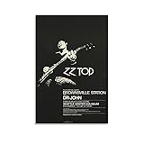 ZZ Top 1974 Seattle ConcertVintage Poster Leinwanddruck Wandkunst Retro dekorative Malerei für Zuhause Schlafzimmer Wohnzimmer Dekor 60 x 90