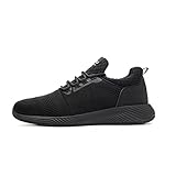 fayengan Sicherheitsschuhe Herren Damen Arbeitsschuhe Mit Stahlkappe Atmungsaktiv Leicht Sportlich Sneaker Schutzschuhe (Color : Black, Size : 43EU)