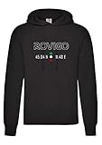 Tipolitografia Ghisleri Sweatshirt Schwarz Rovigo Breite Länge Taschen Kapuze 80