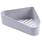 CRTTRC Badezimmer Eckregal Badezimmer Shampoo-Dusche-Regal-Halter-Speicher- Rack Organizer Stativ Rack- Zubehör for das Badezimmer (Color : Light Grey, Size : Kostenlos)