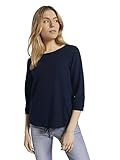 TOM TAILOR Damen Longsleeve mit Struktur 1024039, 10668 - Sky Captain Blue, M