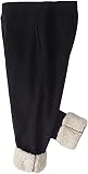 ASKSA Unisex Kinder Sherpa Jungen Mädchen Hose mit Fleecefütterung Winter Warm Jogginghose Lined Athletic Fleece Jogger mit Taschen mit Taschen(Schwarz,150)
