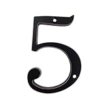 BAIYAN 4inch Metall Zink Legierung Hausnummer, 10 cm Türnummer Außenadresse Postfach Nummern Modernes Haus Wohnung Zeichen (Farbe: 1) (Color : 5)