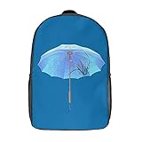 Lustige wasserdichte leichte Kindertasche für Schule, Studenten, originelles Design, Regenschirm, Wasser, Blumen, Schutz, Schwarz-Style-4, 43