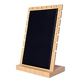 perfk Massivholz Halskette Anhänger Schmuck Display Ständer Holzplatte - Schwarz/Weiß/Beige - Schw