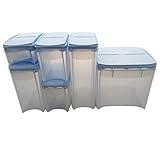 Tupperware Eidgenosse Plus Set (6) 1 x 350 ml + 2 x 1,0 L + 1 x 1,6 L + 1x 2,2 L + 1 x 3,4 L himmelblau hellblau Vorratsdose Vorrat Dose M