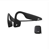 AfterShokz Trekz Titanium Knochenschall Kopfhörer, Open Ear Sport Kopfhörer, Bluetooth Kopfhörer, Bone Conduction Headphones, Mit Tragetasche/Wireless/Mikrofon/Etwa 36g, Schw