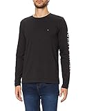 Tommy Hilfiger Herren Tommy Logo Long Sleeve Tee Hemd, Black, XL