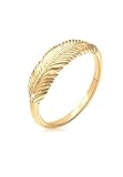 Elli Ring Damen Feder Flügel Boho Trend Festival in 925 Sterling Silb