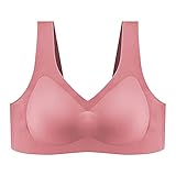 CHY Nahtloser Kabelloser Komfort-BH Für Damen, Leicht Gefütterte Yoga Sport BHS, Push Up Full Coverage Everyday Bralette (Color : Brick red, Size : 90/40B)