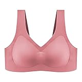 CHY Nahtloser Kabelloser Komfort-BH Für Damen, Leicht Gefütterte Yoga Sport BHS, Push Up Full Coverage Everyday Bralette (Color : Brick red, Size : 90/40B)