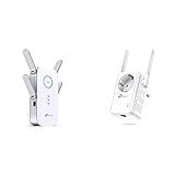 TP-Link RE650 AC2600 Dualband Gigabit WLAN Repeater (4x4 MU-MIMO, Beamforming, WiFi Extender) & TL-WA860RE WLAN Repeater mit Steckdose (300 Mbit/s, WLAN Verstärker, integrierte Steckdose) weiß