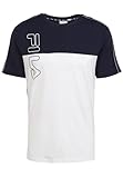 FILA Herren MEN OJAS tee T-Shirt, black iris-bright white, L