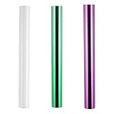 Briartw 5mx19,3cm 3 Rollen Toner Reaktives Folienpapier Heißprägen Weiß Grün Lila für Kartenherstellung Funkelndes Kunsthandwerk Scrapbooking Craft durch Laserdrucker und L