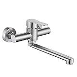 HomeLava 360° Drehbar Wand Wasserhahn 304 Edelstahl Küchenarmatur Wandmontage Mischbatterien Armatur für Küche Einheb