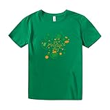Calvinbi Damen Rundhals Kurzarm T-Shirt St. Patrick's Day Musterdruck Oberteil Bluse Casual Lose Tshirts Tank Top