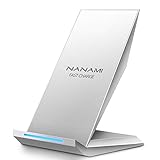 NANAMI Fast Wireless Charger,Induktive Ladestation für iPhone 13 12 pro 12 11 XS Max XR X 8 Plus,kabelloses Ladegerät Qi Charger Handy ladestation Schnell für Samsung Galaxy S21 S20 S10 S9 S8+ Note 20