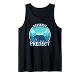 Preserve & Protect Umweltschutz Klimaschutz Bär Silhouette Tank Top