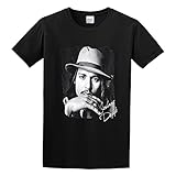 Johnny Depp H: Picture Celebrity 7015245 T-Shirt Graphic Printed Shirt Mens Tee Black S