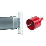 ABUS Wandverankerung PWA2700 für Schließkasten/Panzerriegel, weiß, 49555 & Wolfcraft 5471000 Lochsäge,